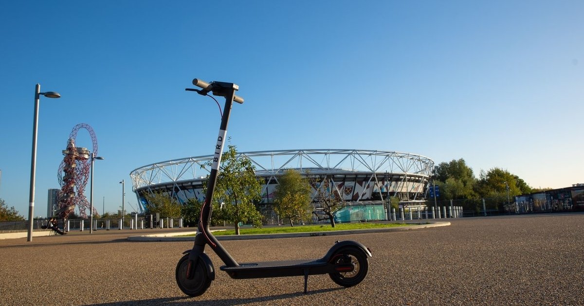 Here East - Bird electric scooters UK launch at Here East